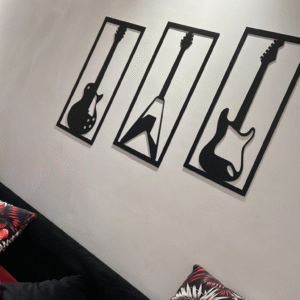 3 Wooden Guitar Panels