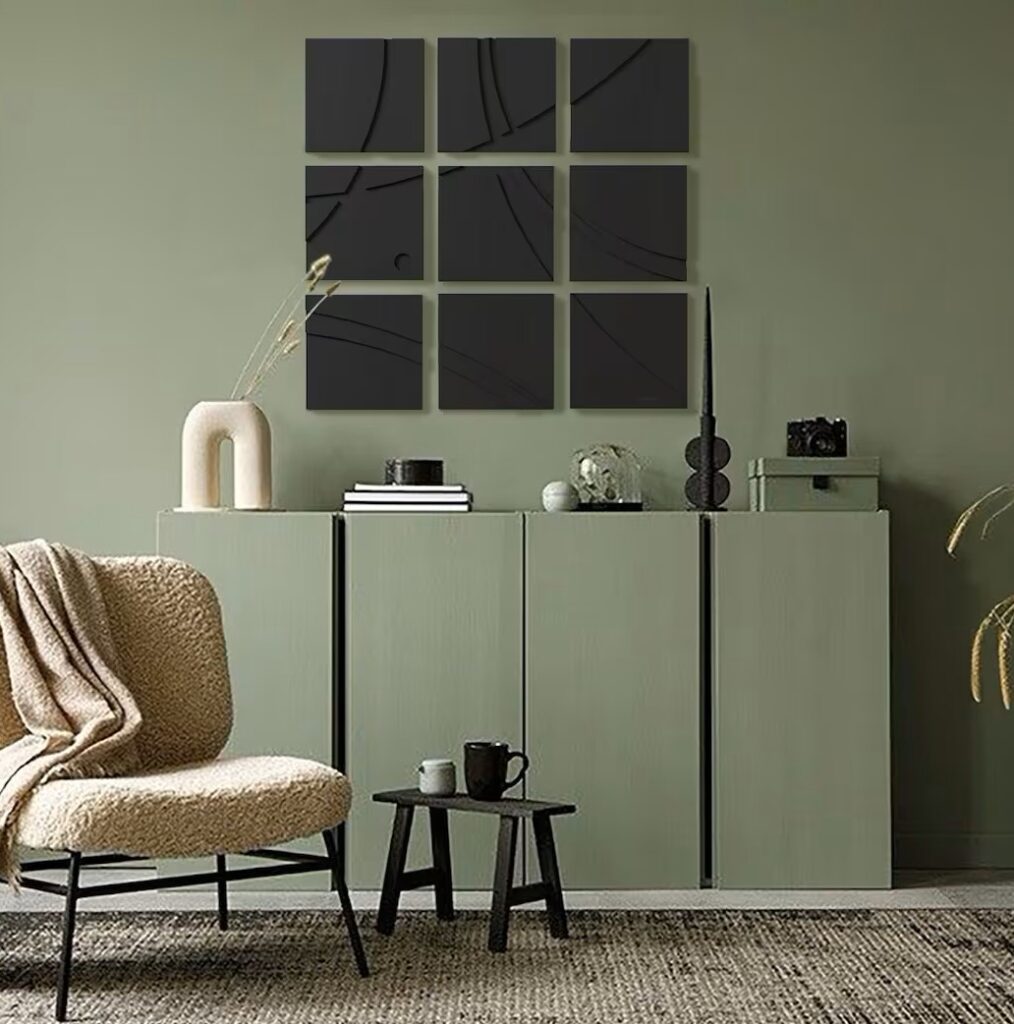 Handmade Black Wall Art Set