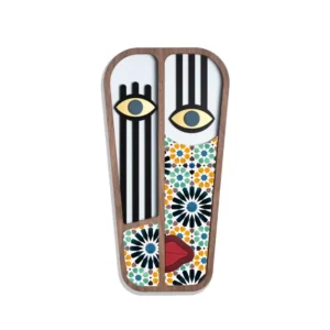 African Masks inspired by Morrocan Zellige,