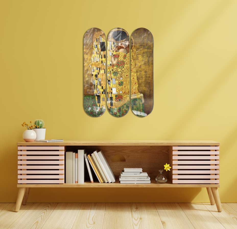 Klimt The Kiss Wooden Wall Art