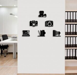 Camera Symbol Wood Wall Art