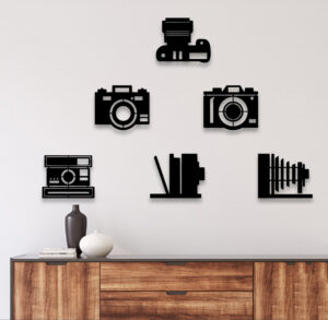 Camera Symbol Wood Wall Art