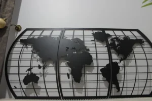 World Map 3-Piece Wall Art