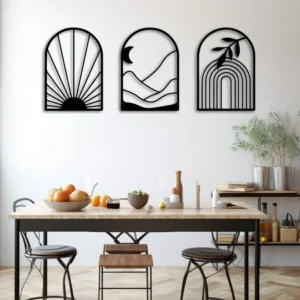 Abstract Wooden Wall Art Set