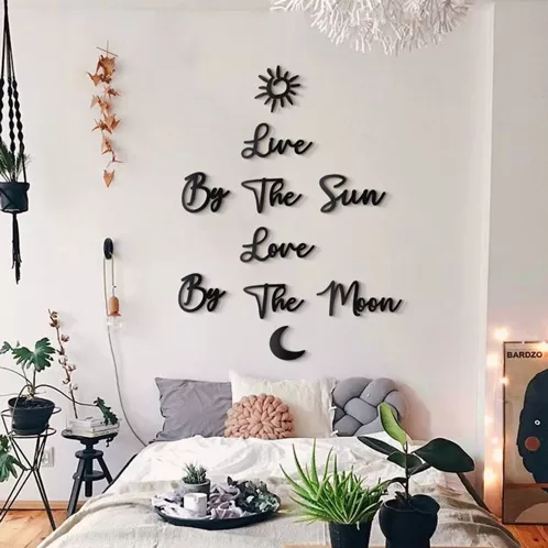 Live by the Sun Love by the Moon Wall Art