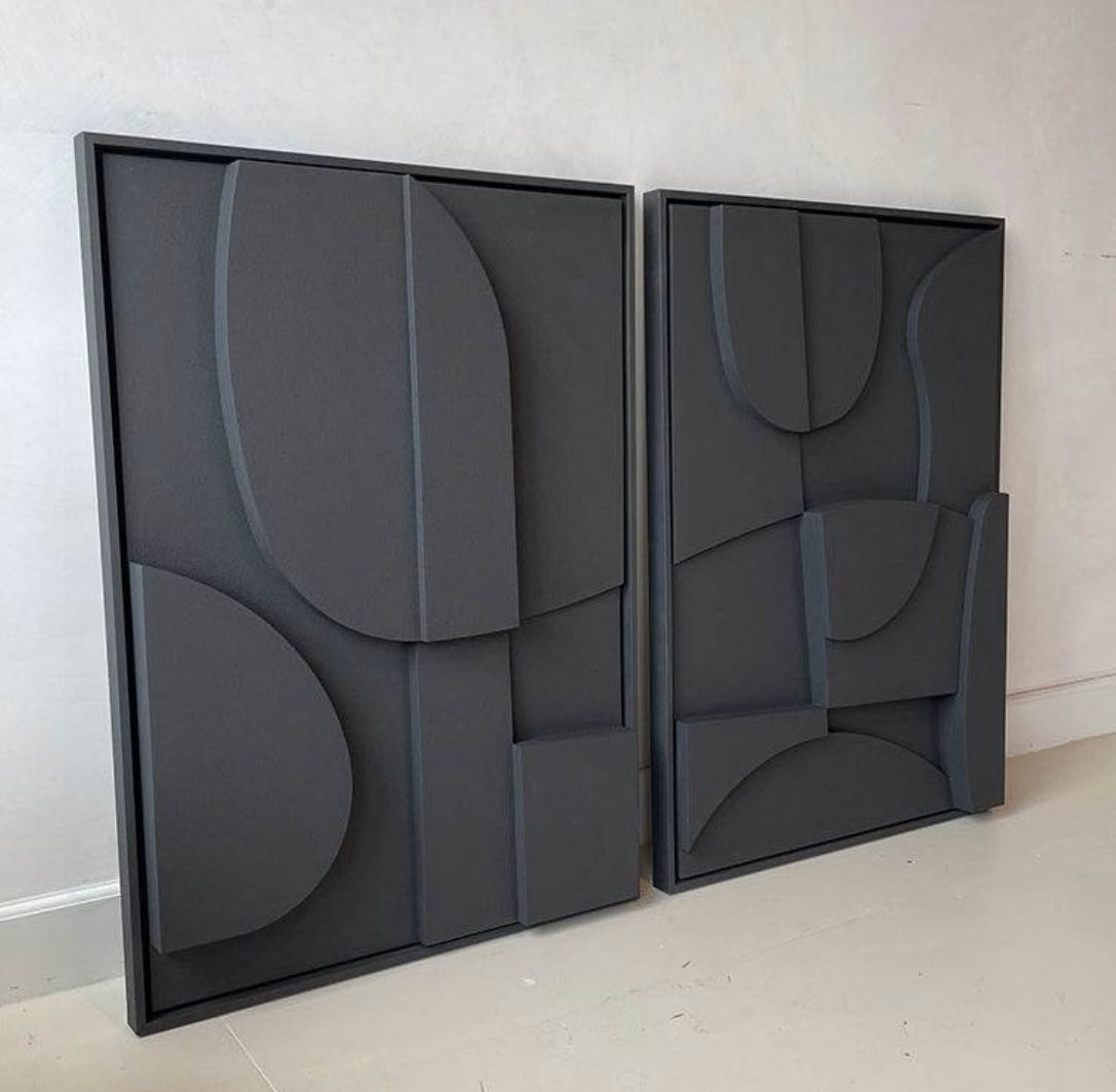 modern 3D wood wall art