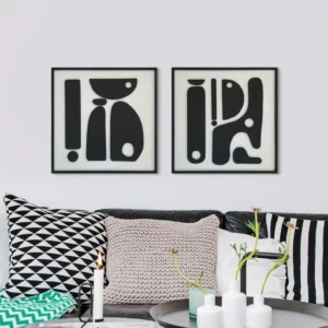 wooden mountain desert wall art