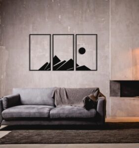 Wooden Mountain Landscape Wall Art